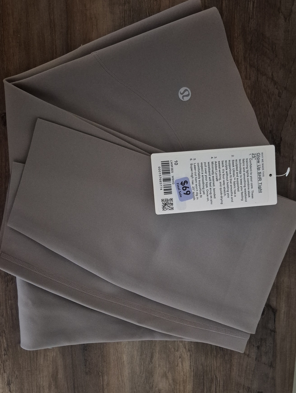 Lululemon Glo-Ups Taupe/Gray-Sz 10